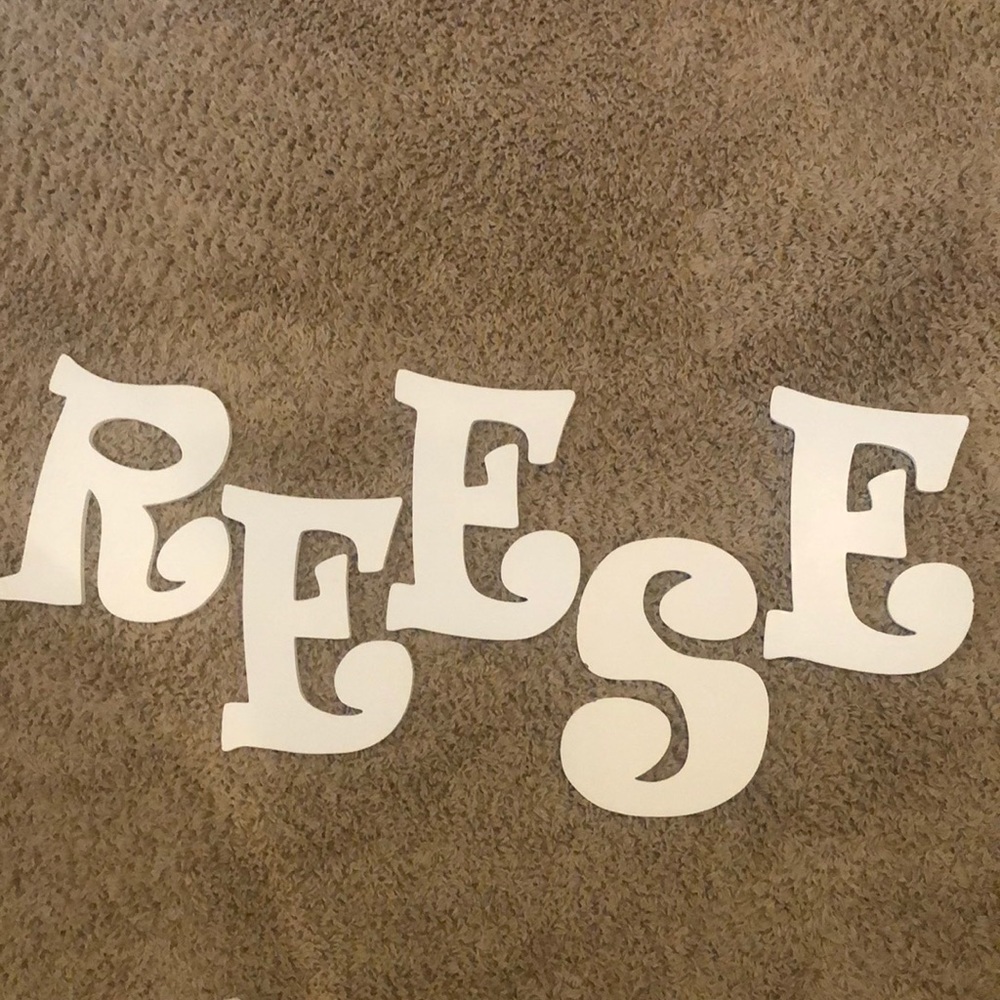 REESE hanging wall letters